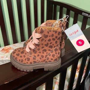 Cat & Jack Cheetah Boots Size 5
